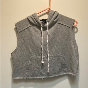Forever 21 Gray Sleeveless Hoodie